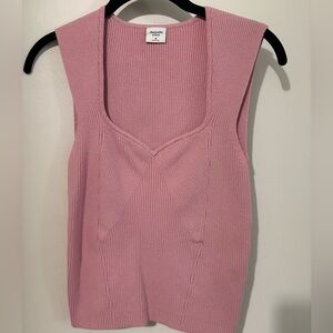 Abercrombie & Fitch pink sleeveless sweatshirt